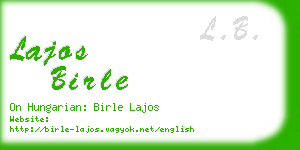 lajos birle business card